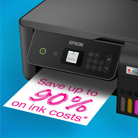 Epson EcoTank ET-2871 A4 Multifunction Wi-Fi Printer with Ink Tank All-in-One Inkjet Printer (Black, Scan, Copy, Wi-Fi, Includes up to 3 Years of Ink)