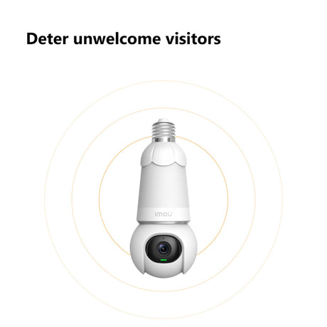 Imou bulb cam 2k security camera (white, e26 e27 universal screw fitting)