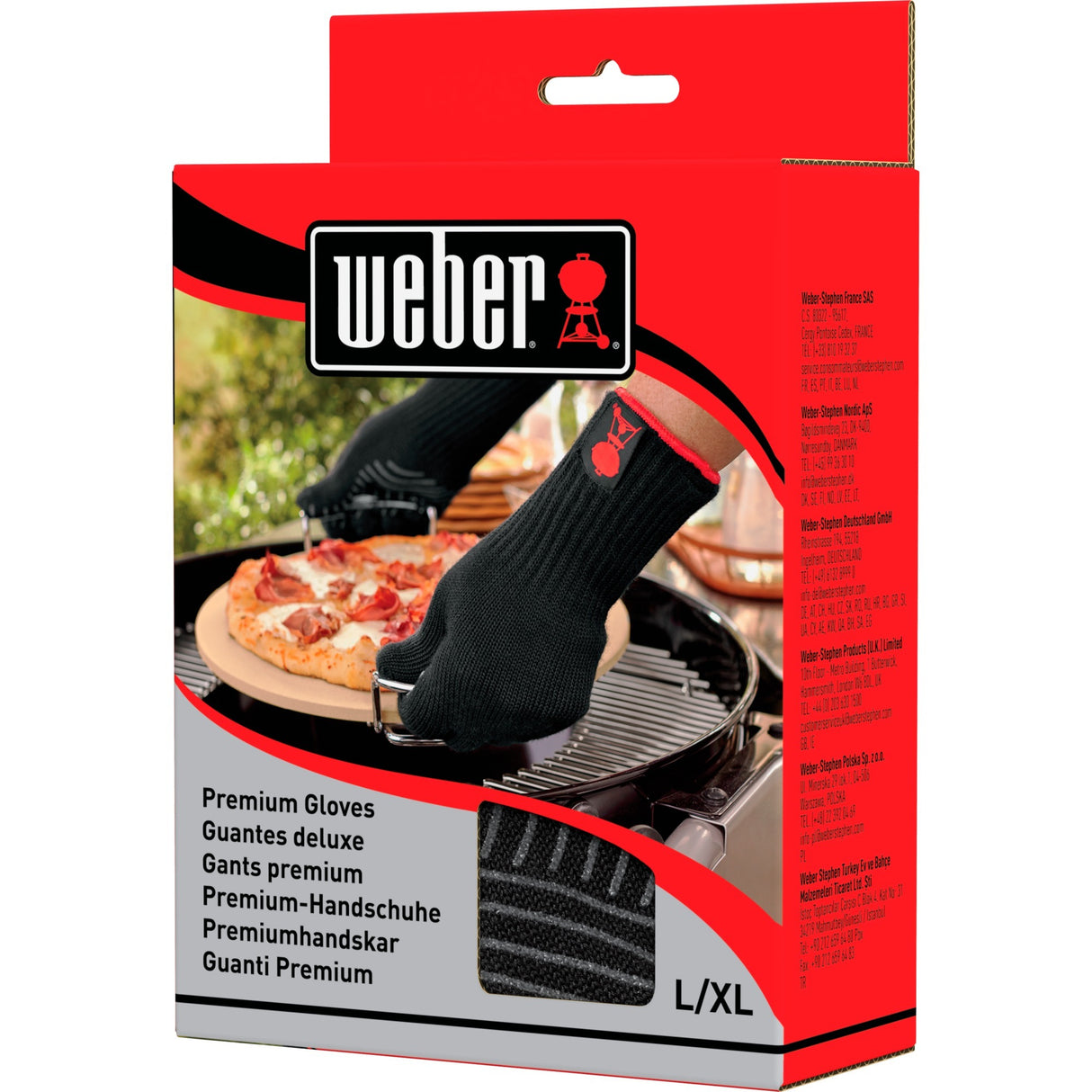 Weber premium rokavice (črne, velikost l xl)