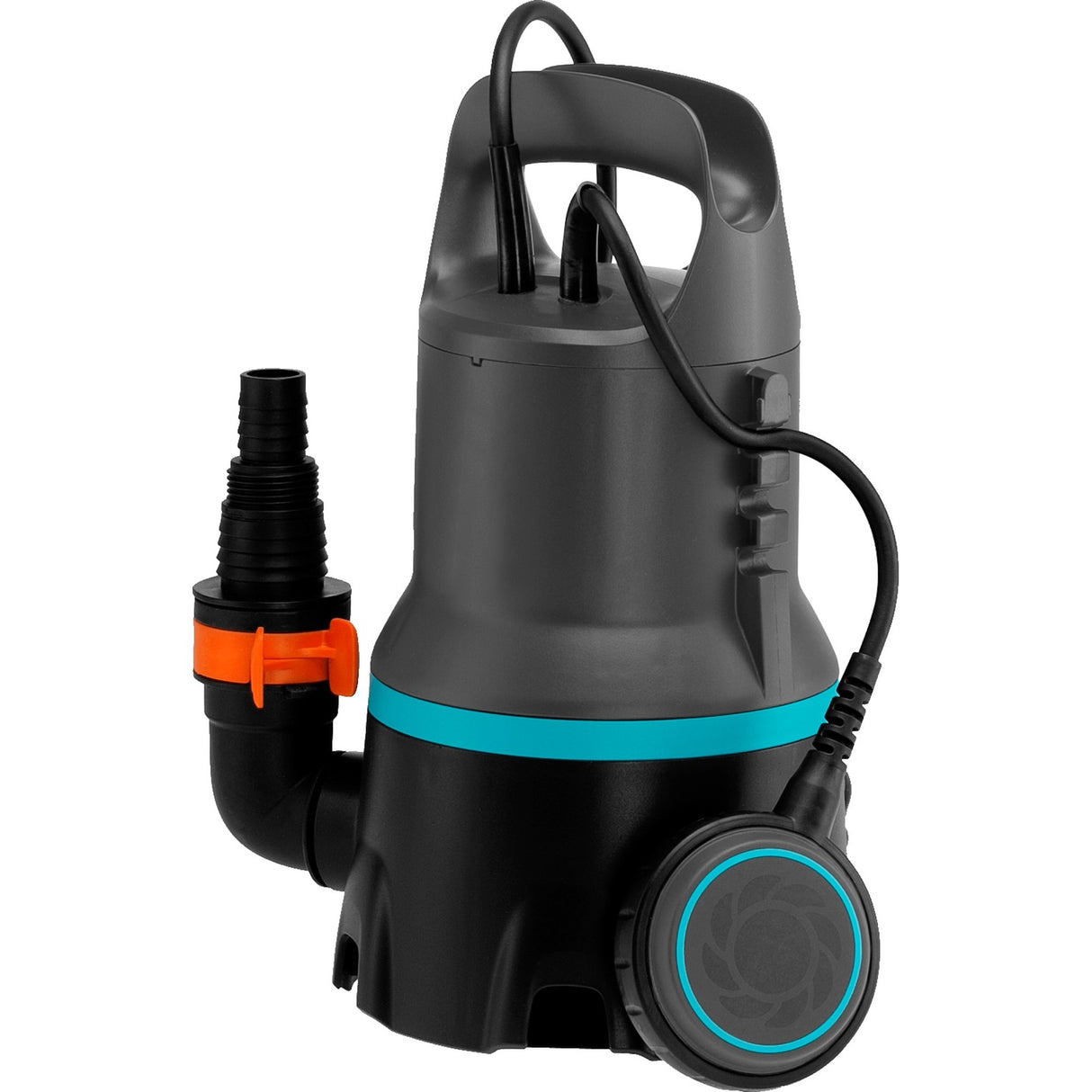 Caidéal uisce salach Gardena 9000 sraith de chaidéil intumtha agus brú (turquoise dubh, 9041-20)