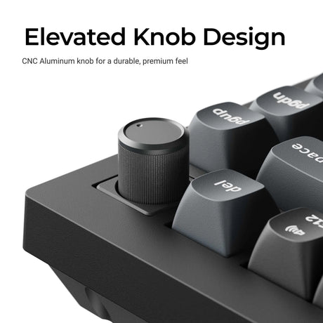 Keychron v1 ultra 8k wireless custom mechanical keyboard (black, US layout (QWERTY), silk POM red, 75%, RGB, hot-swap, 2.4 GHz | Bluetooth 5.3 | USB-C)