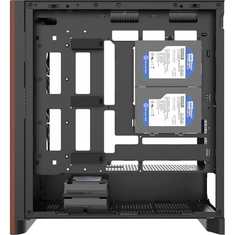 Thermaltake s370 ws midi tower case (black | 2x usb-a | 1x usb-c | tempered glass)
