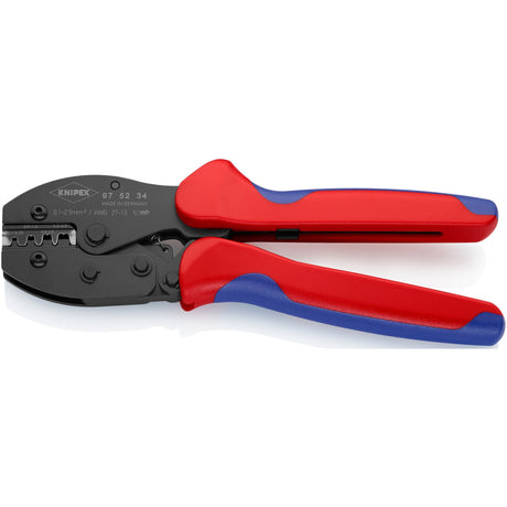 Knipex Preciforce 97 52 34 SB Crimping Pliers (red blue, insulation, crimping 0.1 - 2.5mm²)