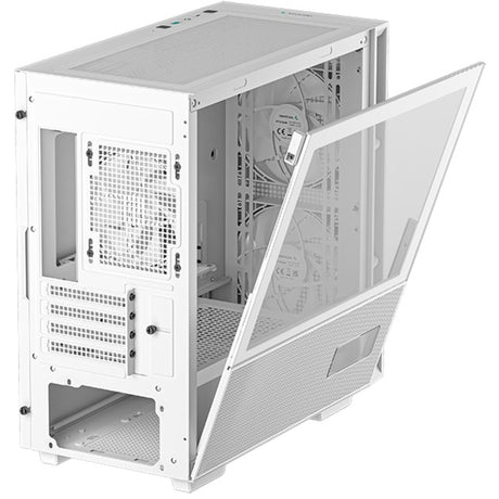 Deepcool CH360 Digital Mini Tower Case (White | 1x USB-A | 1x USB-C | RGB | Tempered Glass)