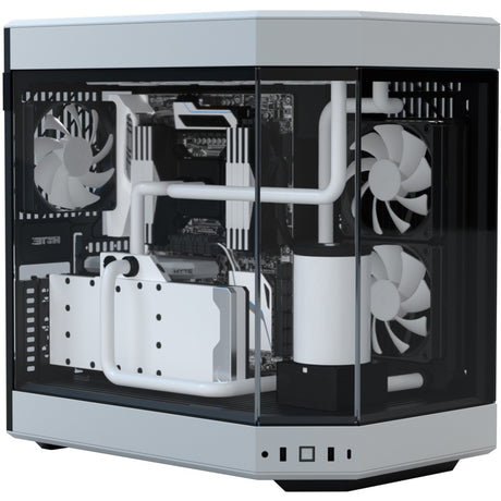 Hyte y60 midi tower housing (white black | 3x USB-A | tempered glass)