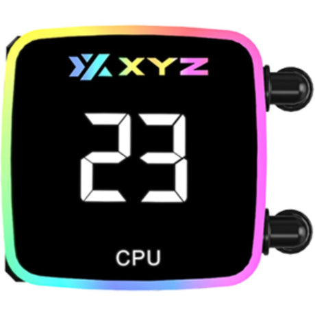Xyz pc gear aquapulse aio 360 water cooling (black, argb, pwm)