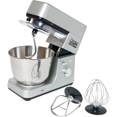 Bestron AKM1600S 4-in-1 Kitchen Master Pro Food Processor (Silver)