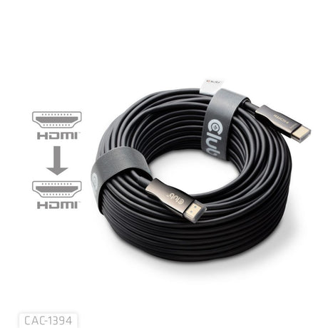 Kabel hybrydowy Club 3d HDMI AOC 8k60hz 4k120hz, kabel 100 m (czarny)