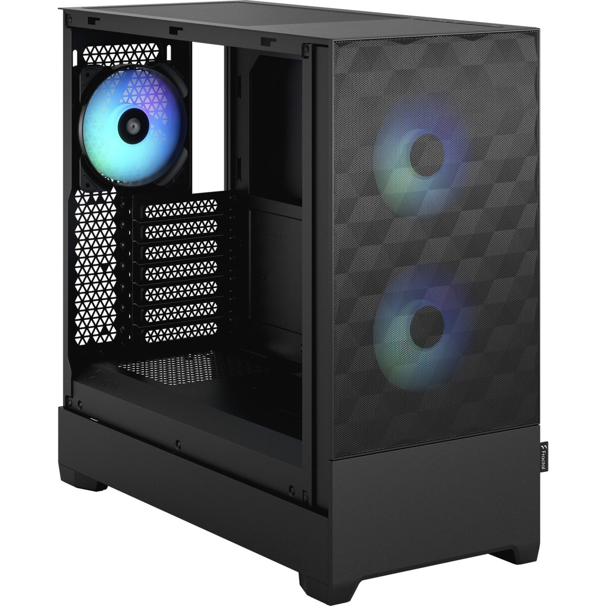 Fractal Design Pop Air rgb Midi Tower Gehäuse (schwaarz | 2x usb-a | rgb | temperéiert Glas)