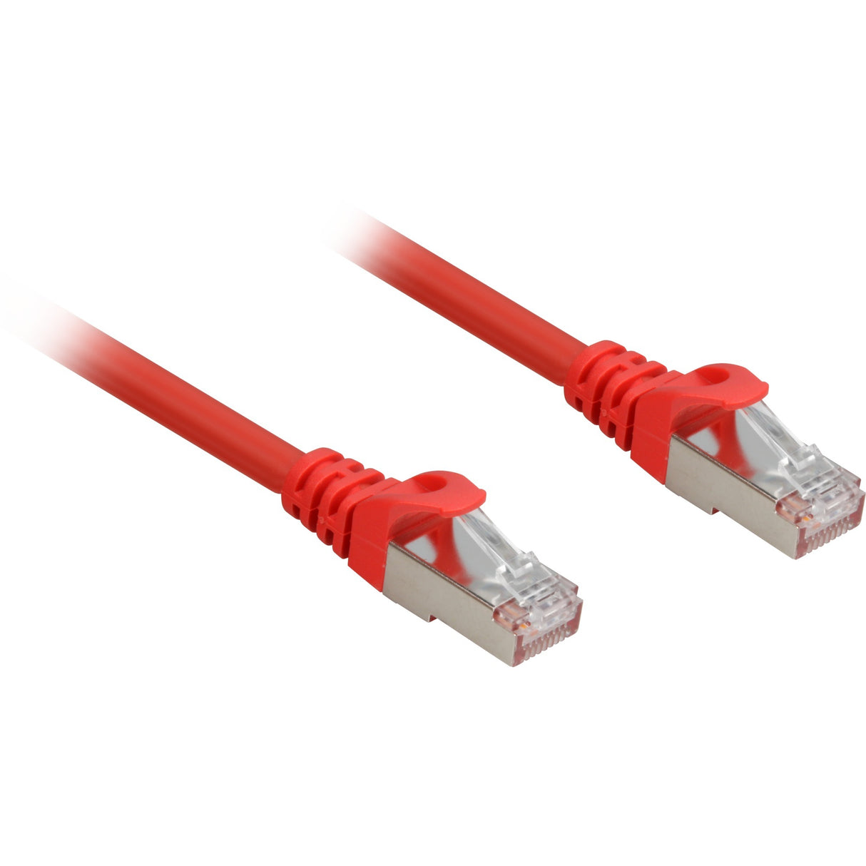 Kabel krosowy Sharkoon SFTP, RJ-45 kat. 6a (czerwony, 1 metr, bezhalogenowy)