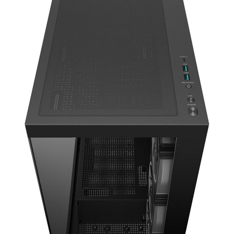 Deepcool CG580 4F v2 Midi Tower Case (Black | 2x USB-A | 1x USB-C | RGB | Tempered Glass)