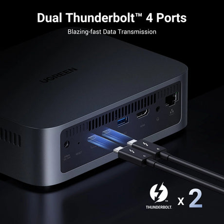 Ugreen nasync dxp480t plus (grijs, wifi, 1x 10gbe, hdmi, thunderbolt 4 (40 gb s))