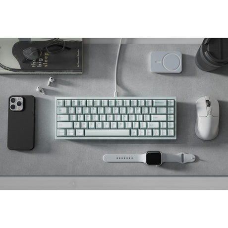 Keychron q16 he 8k magnetic switch keyboard (lichtgroen, us lay-out (qwerty), ultra-fast lime, 65%, rgb, hot swap, 8k)