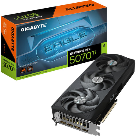 Gigabyte GeForce RTX 5070 Ti Eagle OC 16G graphics card (3x Display Port, 1x HDMI 2.1, DLSS 4)
