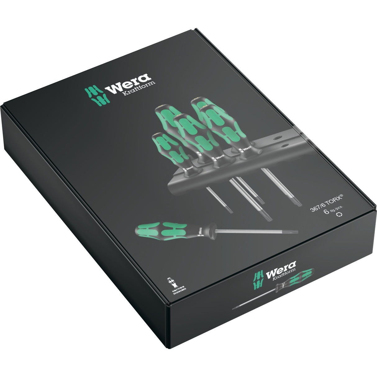 Wera 367 6 sada šroubováků kraftform plus (černozelená, 6dílná)