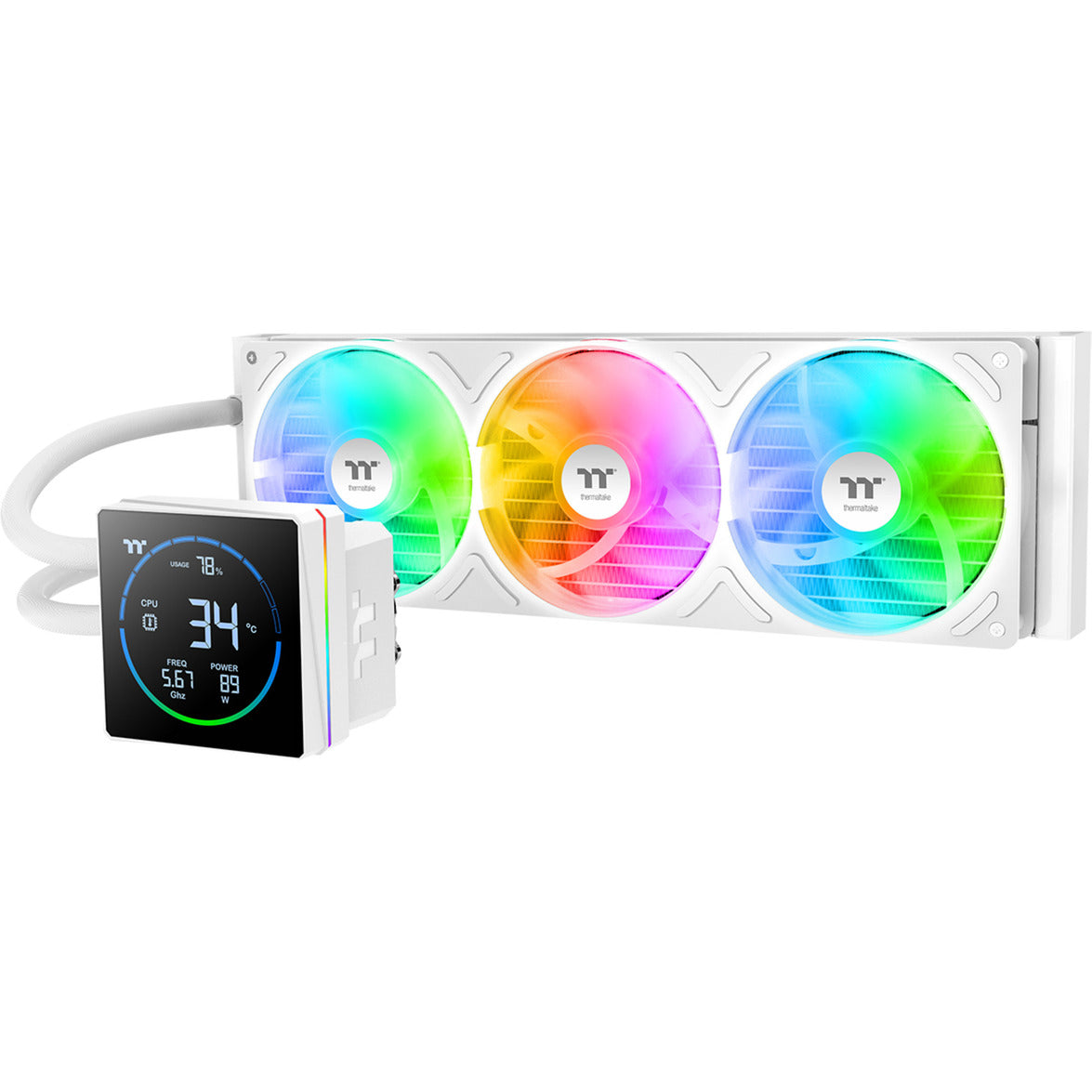 Thermaltake TH360-S V3 ARGB Sync AIO Liquid Cooler - Snow Edition Water Cooling (White)
