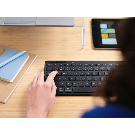 Trust Lyra compact wireless keyboard (black, US layout (QWERTY), scissor switches, 65%, 2.4 GHz USB, Bluetooth)
