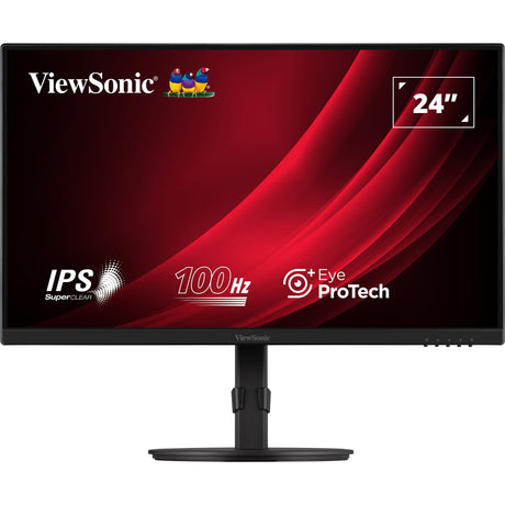 Viewsonic vg2408a 24 monitor (zwart, 1x hdmi, 1x displayport, usb-c, usb-a, sound, 100 hz)