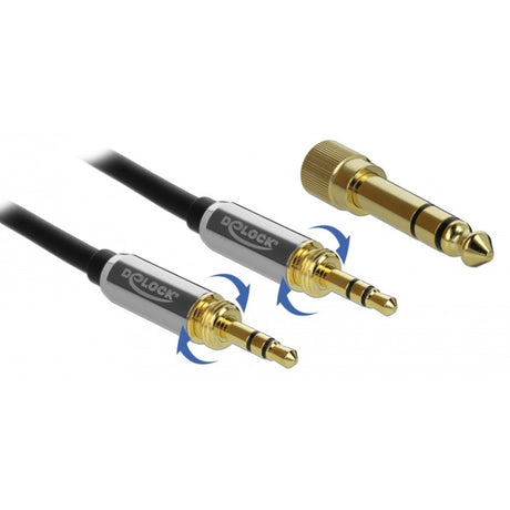 Delock stereo kabel 3,5 mm 3kolíková zástrčka > 3,5 mm 3kolíková zástrčka (černá, 5 metrů)
