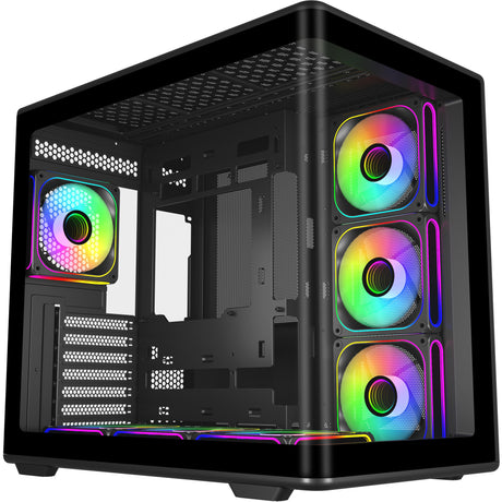 Cooler Master Elite 600 Midi Tower Case (Black | 2x USB-A | 1x USB-C | Tempered Glass)