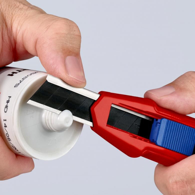 Knipex Cutix Universalmesser Teppichmesser (rot blau, inkl. 2 Messerklingen)