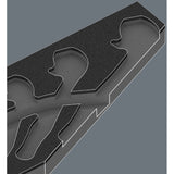Wera selbstjustéierend Open-End Wrench 6004 Joker Set 1 Tool Set (schwaarzgrau, selbstjustéierend Open-End Wrench Set, a Schaumgummi Insert fir Workshop Trolley)