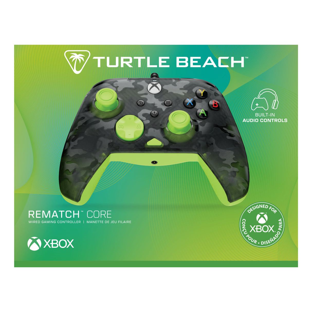 Turtle beach rematch core bedrade controller (zwart geel, xbox serie x|s, xbox one, pc)