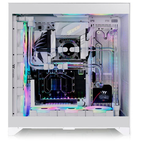 Thermaltake cte e660 mx snow midi tower behuizing (wit | 2x usb-a | 1x usb-c | tempered glass)