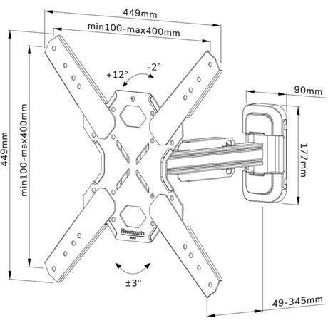Neomounts wl40s-840bl14 select tv wall mount standard (black)
