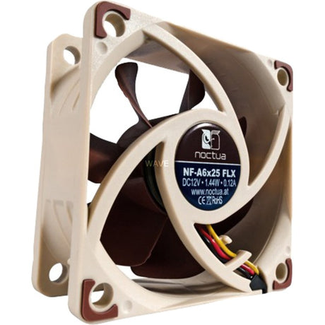 Noctua nf-a6x25 flx kabinettvifte (brun, 60 x 60 x 25 mm)