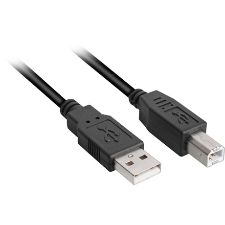 Sharkoon USB-A 2.0 > USB-B Kabel (schwarz, 1 Meter)