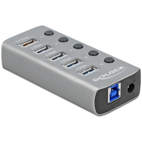 Delock 4-port USB 3.2 Gen 1 USB Hub (grey)