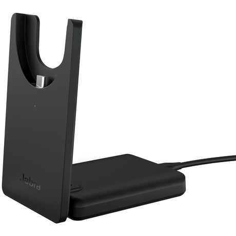 Jabra evolve2 55, incl. charging stand on-ear headset (black, stereo, uc, usb-c, link380c)