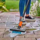 Gardena cleansystem Stielbürste Hartwaschbürste (grautürkis, 18816-20, Arbeitsbreite 27cm)