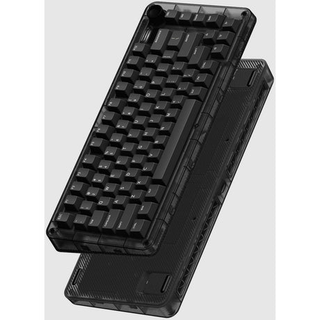 Iqunix zx75 mørk side trådløst mekanisk tastatur (svart, us layout (qwerty), cherry mx brown, 75%, rgb lysdioder, hot-swappable, double-shot pbt, 2,4ghz | bluetooth 5.1 | usb-c)