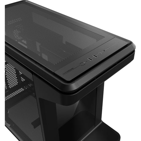 Cooler Master MasterFrame 360 Stage LCD Midi Tower Case (Black | 2x USB-A | 1x USB-C | Tempered Glass)
