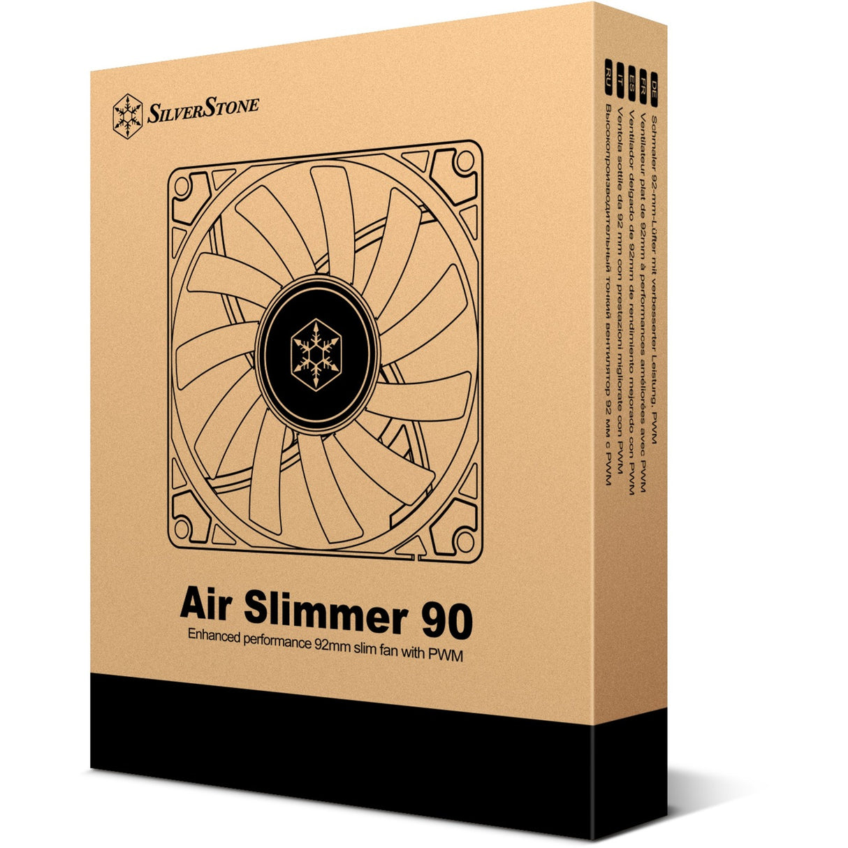 Silverstone Air Slimmer 90 Case Fan (Black, 92 x 92 x 15 mm, PWM)
