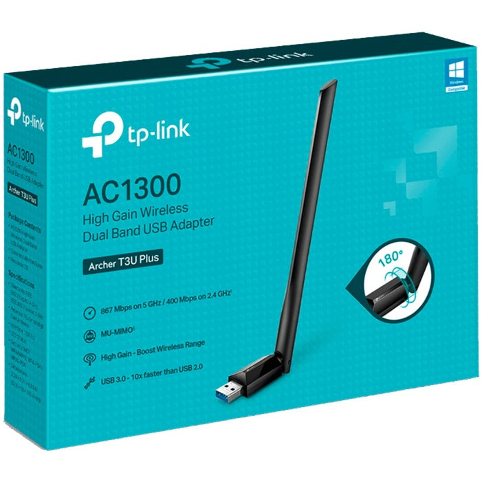 Tp-link archer t3u plus wlan-adapter (svart)
