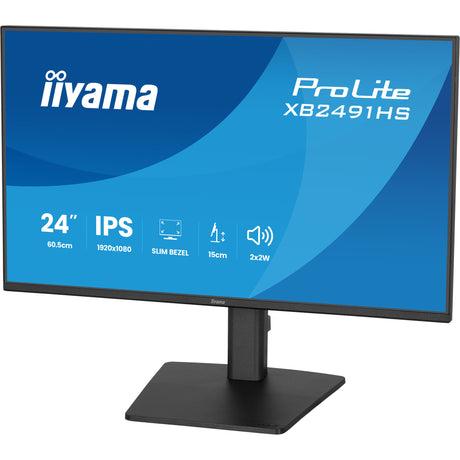 Iiyama ProLite XB2491HS-B1 23.8 Monitor (black, 120 Hz, HDMI, DisplayPort, audio)