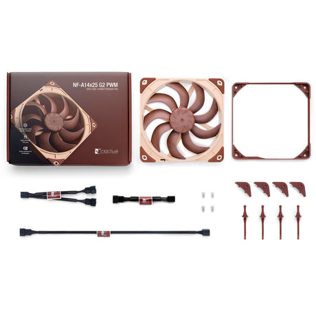Noctua nf-a14x25 g2 pwm case fan (brown, 140 x 140 x 25 mm)