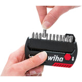 Sada bitů Wiha flip selector standard 25 mm (černá červená, Phillips, Pozidriv, Torx® 13dílná 1 4 C6.3 s klipem na opasek)