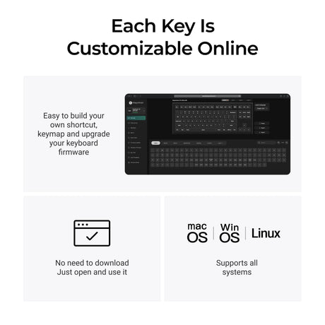 Keychron v3 ultra 8k wireless custom mechanical keyboard (zwart, us lay-out (qwerty), silk pom brown, 80% (tkl), rgb, hot swap, 2.4 ghz | bluetooth 5.3 | usb-c)