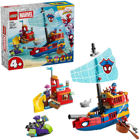 Lego marvel - csapat pók kalózhajó-építő játék (11208)