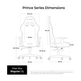 Dxracer prince l black red pvc leather gamestoel (zwart rood)