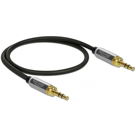 Delock stereo kabel 3,5 mm 3kolíková zástrčka > 3,5 mm 3kolíková zástrčka (černá, 0,5 metru)
