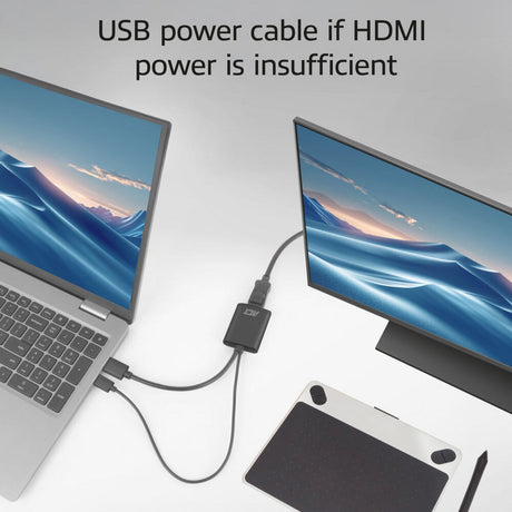 Aktivní připojení adaptéru hdmi na displayport, 4k@60hz (černá)