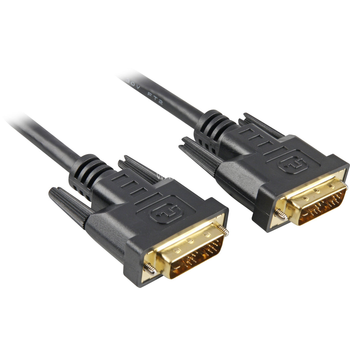 Sharkoon DVI-D-Kabel (schwarz, 2 Meter, Single-Link)