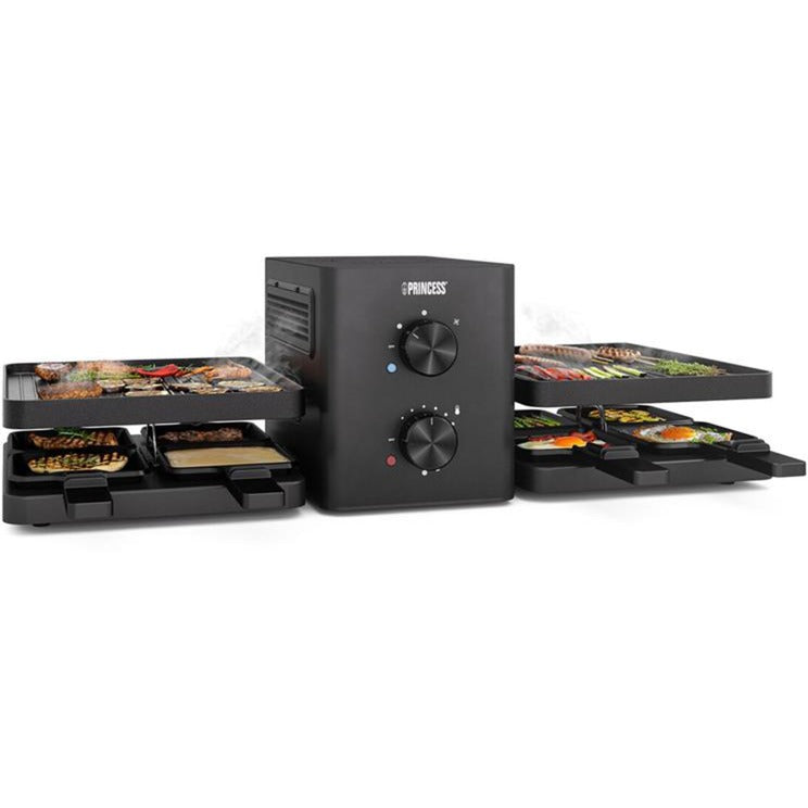 Princess Raclette Pure 162660 Gourmet Set (black)