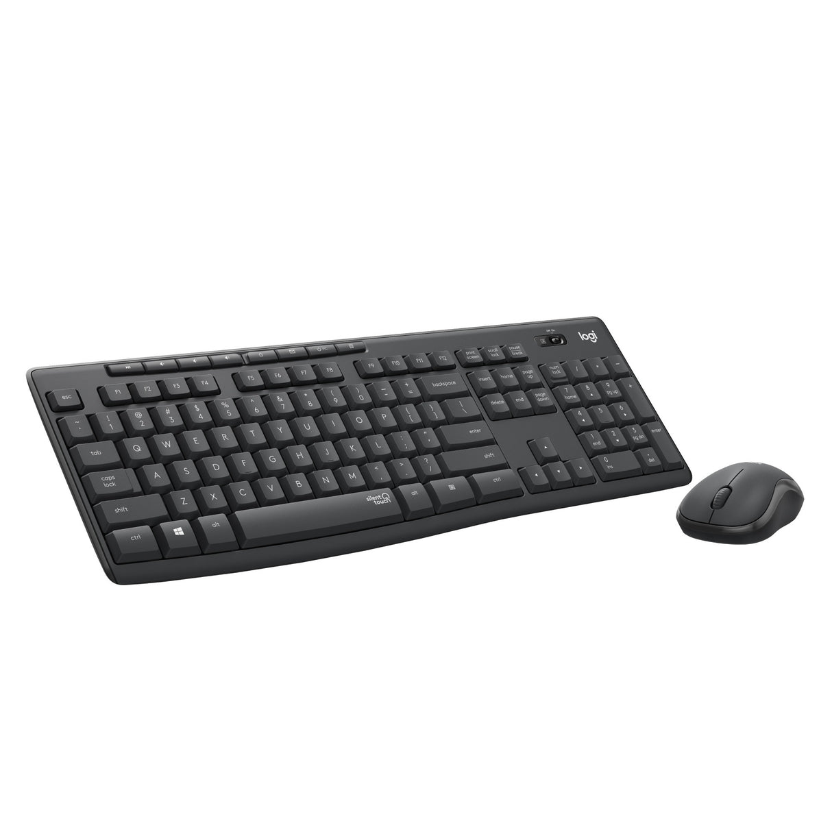 Conjunto de mesa combinado de teclado e mouse sem fio silencioso Logitech mk295 (preto, layout internacional dos EUA (qwerty), 100%)