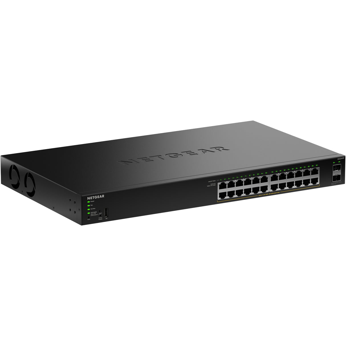 Netgear GS324TPv2 Switch (black, 190W PoE budget)